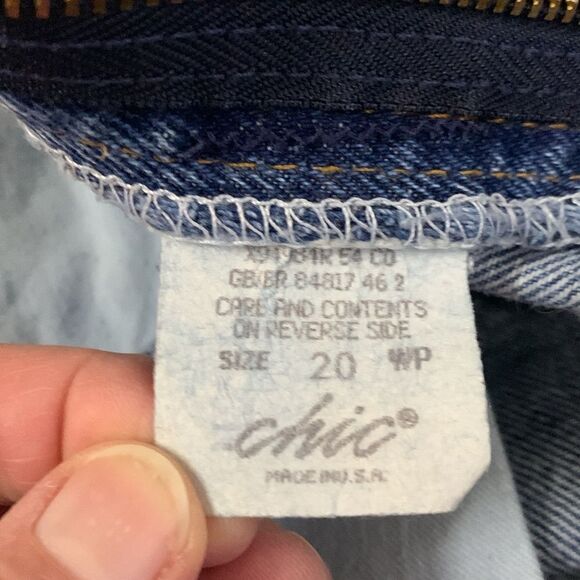 Chic Vintage 90s High Waisted Medium Wash Mom Jeans Size 20 - Picture 10 of 15